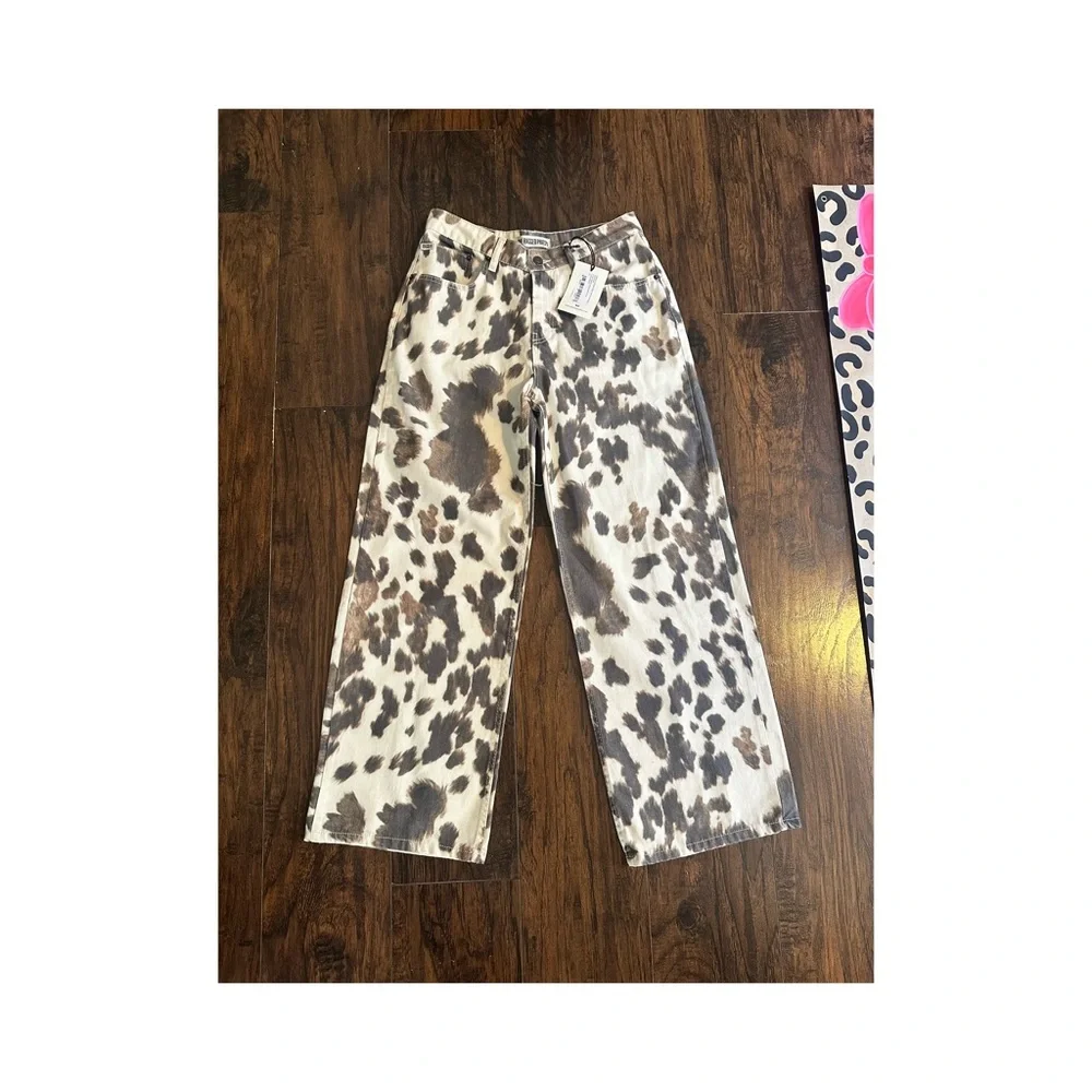 The Ragged Priest Cow Print Jeans - Picture 2 of 5